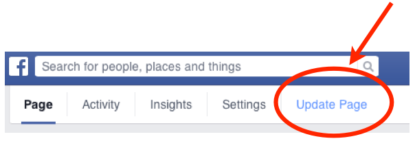 How to update your facebook page